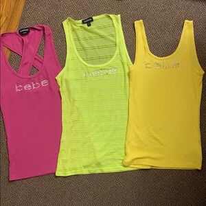 3 Bebe tank tops